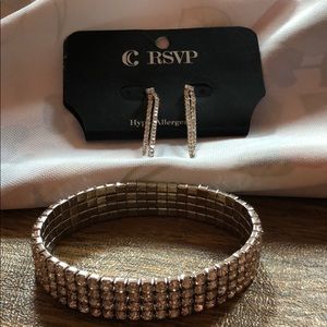 RSVP Wedding/Prom crystal earrings & bracelet